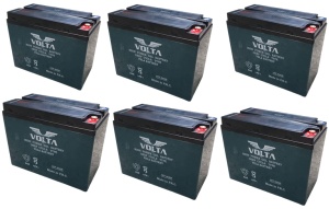 Set Baterii 6 buc x 12V-60Ah, baterii pentru Voltarom Hercules 72V-60AH
