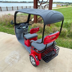 Tricicleta electrica 1000W, Voltarom VM5 ROSU, Fara permis, 72V, 20Ah, 25 Km/h, 58Km autonomie - Img 9