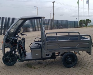 Triciclu electric, FARA Permis, motor 3900W, pana la 70km autonomie, 80Ah, Voltarom Hercules, Tuk Tuk cu cabina, Gri, - Img 4