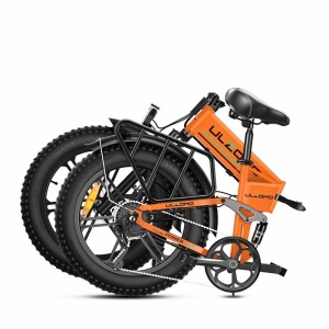 Bicicleta electrica pliabila Ulzomo Dunes 20 E-bike, 750W, 48V 16Ah, autonomie 120km, viteza maxima 40km/h, 20" (Orange), remorciromania.ro,7639