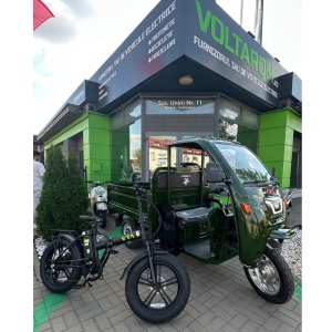 Pachet electric Voltarom JK160 Cargo 1500W + bicicleta pliabila electrica Shimano VB2 250W, autonomie extinsa - Img 2