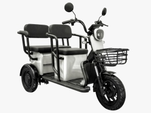 Tricicleta electrica, Volta APM5, Alb, viteza maxima 25 km pe ora, Autonomie pana la 40 km