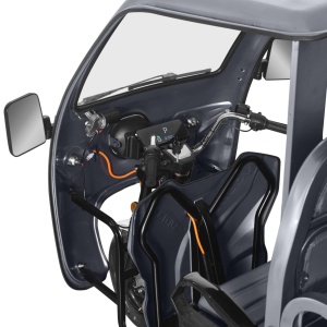 Voltarom Hercules, Motor 3900W, 72V, 120Ah, pana la 120Km autonomie, 25 km pe ora viteza maxima, FARA Permis, Triciclu Electric Tuk Tuk, Cu Cabină Gri, - Img 4