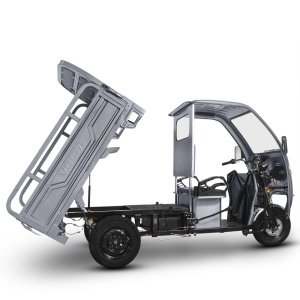 Triciclu Electric, Voltarom Hercules, FARA Permis, Tuk Tuk, Cu Cabină Motor 3900W, 72V, 120Ah, pana la 120Km autonomie, Gri, remorciromania.ro,8209