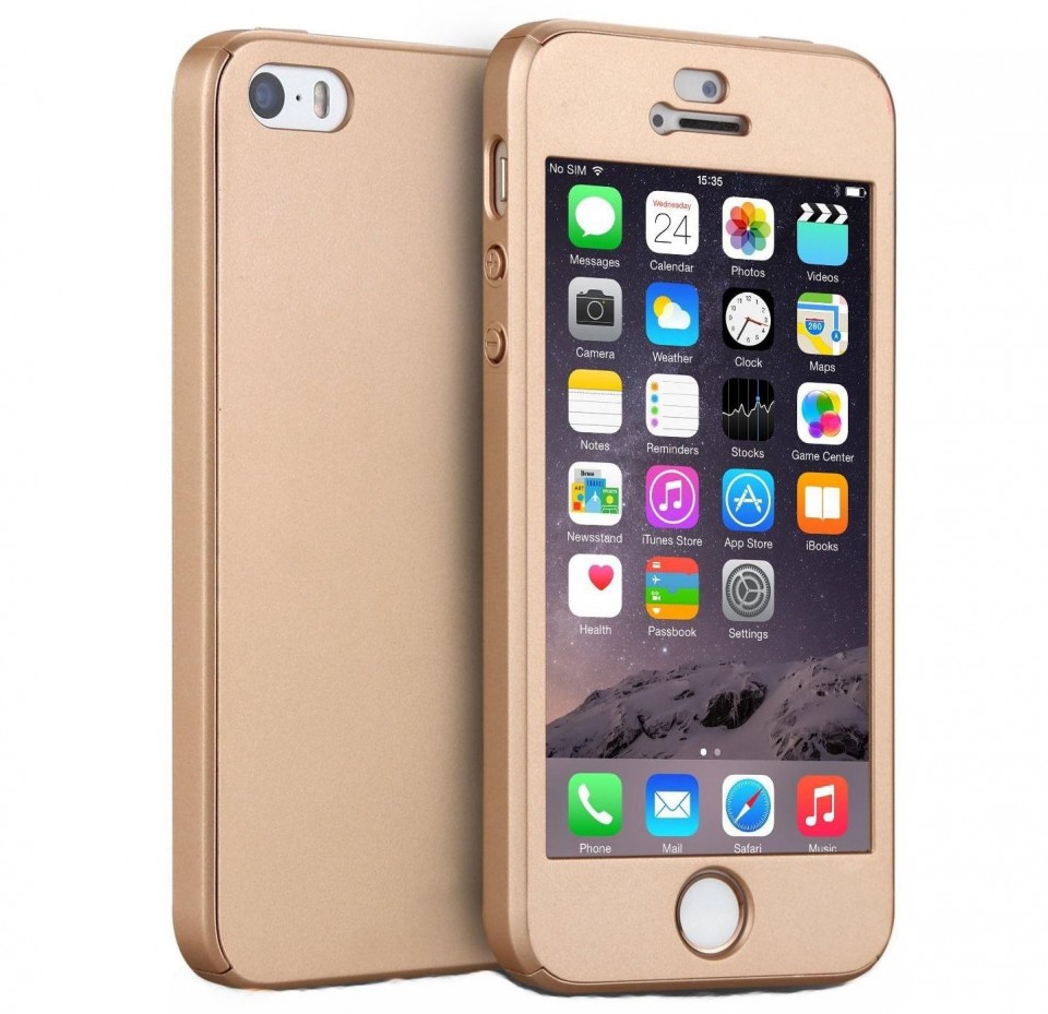 rattle Influential Make an effort Husa iPhone 5 si 5S SE Gold 360° Matte Premium Ultra Slim cu Folie de  Sticla MagPhone.ro Huse | Folii sticla | Cabluri | Accesorii