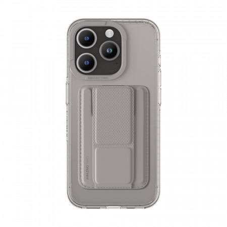 Amazing Thing Titan Pro Mag Wallet Case IP156.7PTWGY for Iphone 15 Pro Max titanium with stand