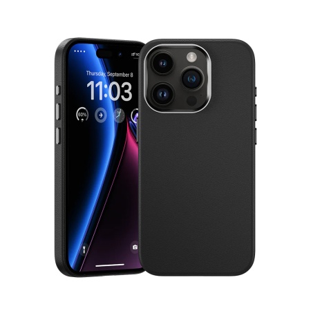 Benks Magnetic Leather Case for Iphone 15 Pro black