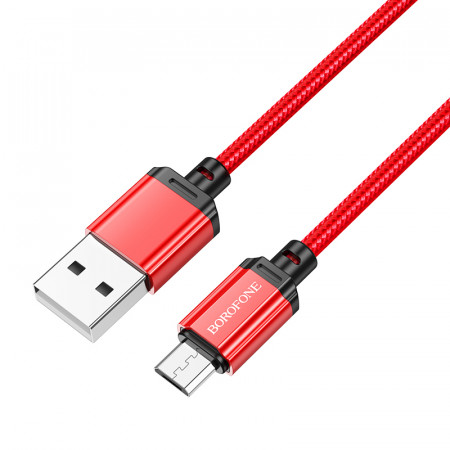 Borofone Cable BX87 Sharp - USB to Micro USB - 2,4A 1 metre red