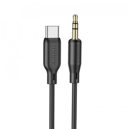 Cablu Borofone BL18 - jack 3,5mm to Type C - 1 metr Negru