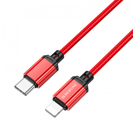 Cablu Borofone BX87 Sharp - Type C to Lightning - PD 20W 1 metre Rosu