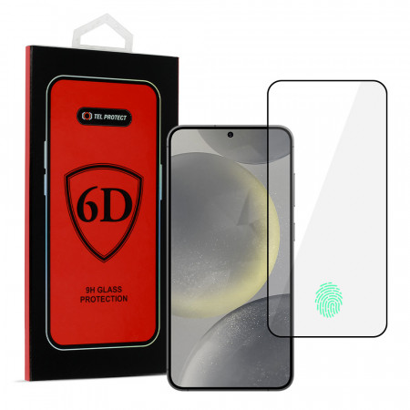 Full Glue 6D Sticla Tempered pentru SAMSUNG GALAXY S24 BLACK (with fingerprint unlock)