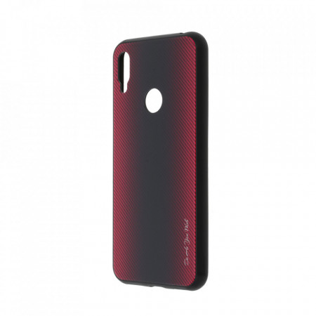 Husa pentru Huawei Y6 (2019) - Husa Pro Shield Sticla Rosu cu Efect Gradient