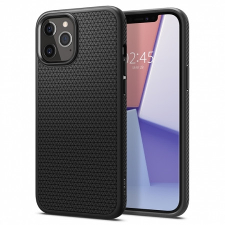 Husa SPIGEN Liquid Air ACS01701 pentru Iphone 12/12 Pro - Matte Negru
