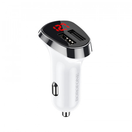 Incarcator Auto Borofone BZ15 Auspicious - 2xUSB - 2,4A white