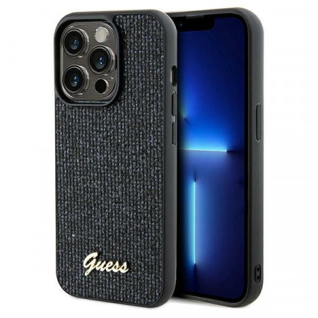 Original Case GUESS Disco Metal Script hardcase GUHCP13LPMSDGSK for Iphone 13/ 13 Pro black