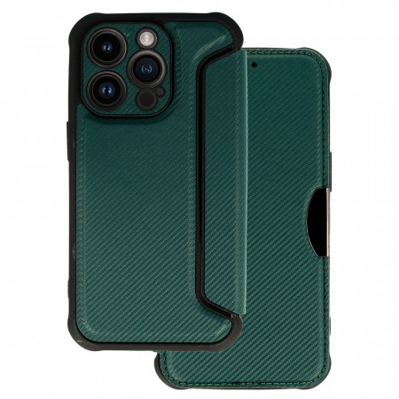 Razor Carbon Book Case for Iphone 14 Pro Max dark green