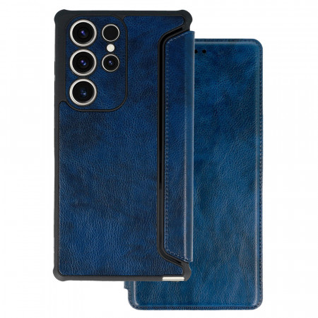 Razor Leather Book Carcasa pentru Samsung Galaxy S23 navy