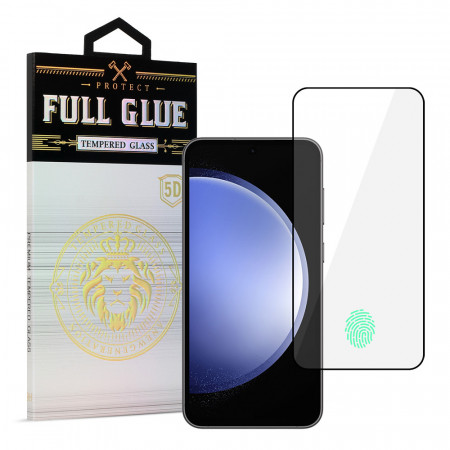 Sticla Tempered HARD Full Glue 5D pentru SAMSUNG GALAXY S23 PLUS BLACK (with fingerprint unlock)