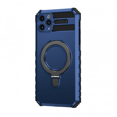 Tel Protect Armor Magsafe Metal Ring Carcasa pentru Iphone 11 Pro Albastru