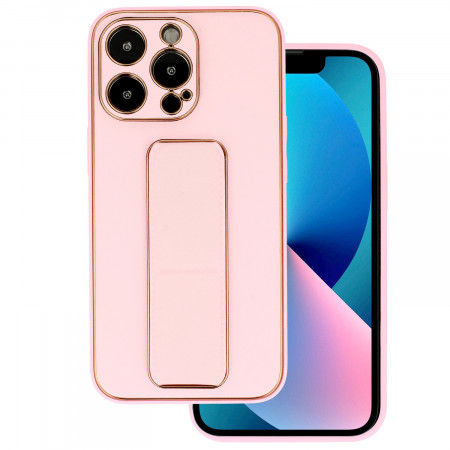 TEL PROTECT Leather Luxury Stand Carcasa pentru Iphone 11 Pro Light Roz