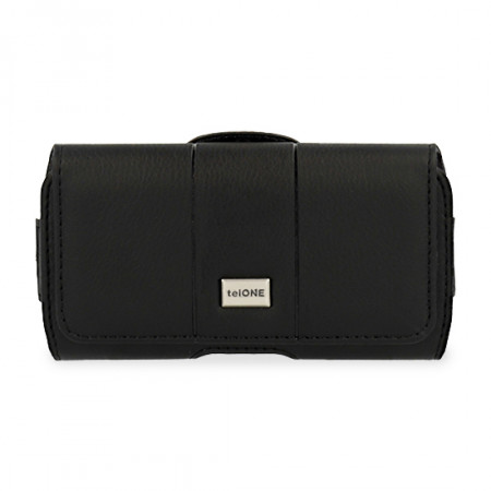 Telone MAX Belt Holster (SIZE 18) pentru Iphone 13 Pro Max/14 Pro Max/Samsung A14 5G/A34 5G/M23/M33/S23 Ultra/Xiaomi Rosumi 9A Negru, leather