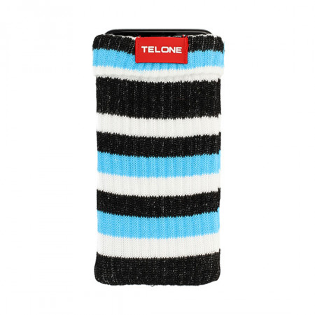 TelOne mobile phone sock with neck strap, stripes design 09