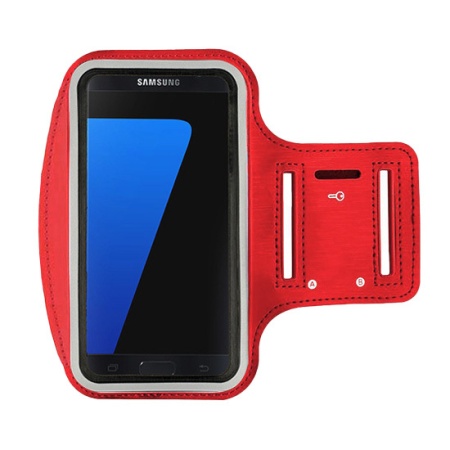 Armband SLIM Type 1 Case for Iphone 13Pro Max/14 Plus/14 Pro Max/Samsung A14 5G/A34 5G/A54 5G/M33/M23/S21 FE/S20 FE/S22 Plus/S23 Plus/S23 Ultra (6,0 Inches) RED