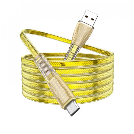 Borofone Cable BU31 Clear Shadow Jelly - USB to Micro USB - 2,4A 1 metre gold