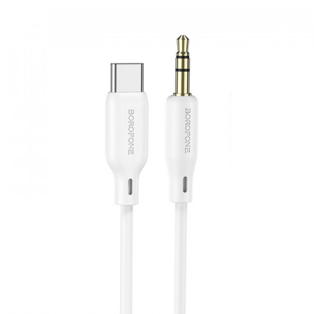 Cablu Borofone BL18 - jack 3,5mm to Type C - 1 metr white
