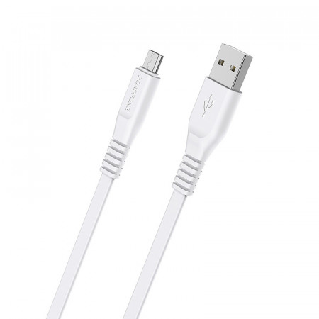 Cablu Borofone BX23 Wide Power - USB to MicroUSB - 2,4A 1 metre white