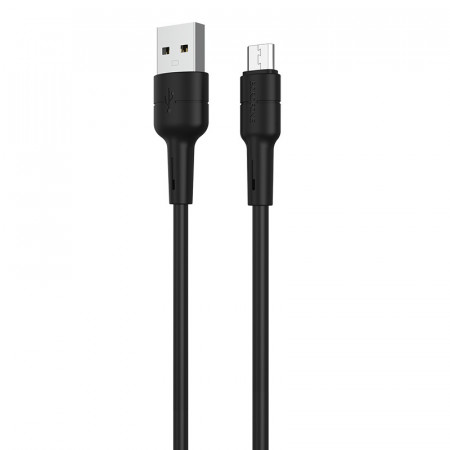 Cablu Borofone BX30 Silicone - USB to Micro USB - 2,4A 1 metre Negru