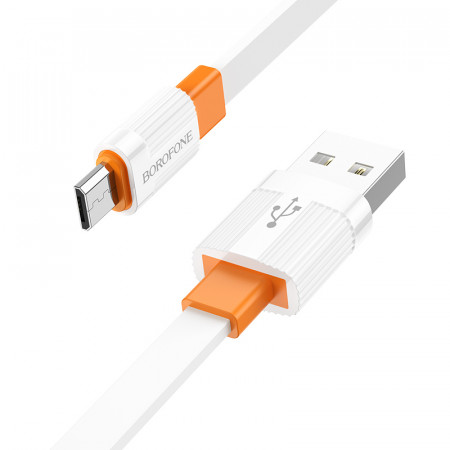 Cablu Borofone BX89 Union - USB to Micro USB - 2,4A 1 metre white-orange
