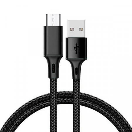 Cablu TIP 2 - USB to Micro USB - metal plugs QC 3.0 1 metru negru