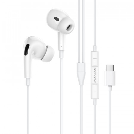 Casti Borofone BM30 Pro Original Series with Type C plug white