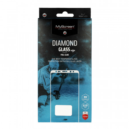 Folie Sticla TempeRosu MyScreen Diamond Sticla Edge Full Glue pentru Iphone 13/13 Pro (6,1") Negru