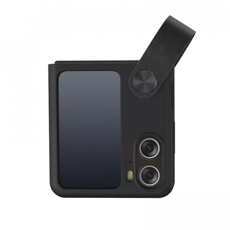 Husa NillkinFlex Flip Finger Strap Silicone Carcasa pentru Oppo Find N2 Flip Negru
