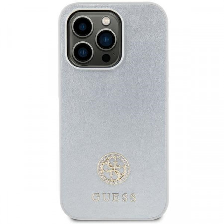 Husa Originala GUESS Strass Metal Logo GUHCP15SPS4DGPS pentru Iphone 15 silver