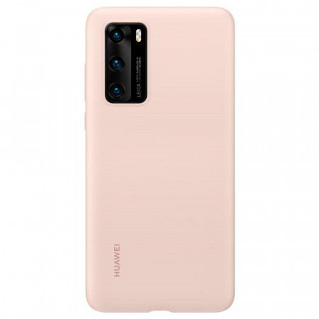 Husa Originala pentru Huawei P40 - Silicone Protective Husa (51993729) Roz
