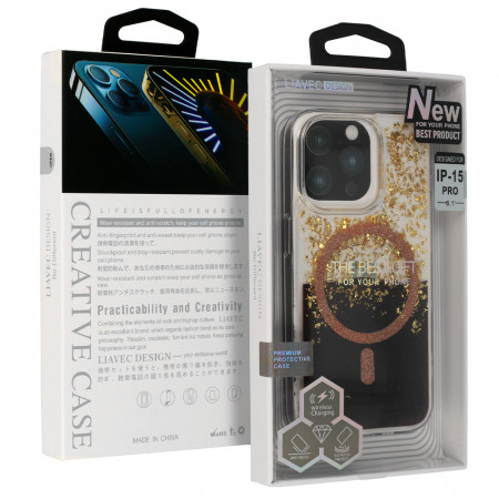 Liavec Brilliant Series Magsafe Case for Iphone 15 Plus pattern 3