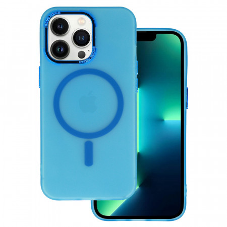 Magnetic Frosted Carcasa pentru Iphone 13 Pro Max Albastru