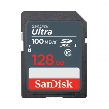 SANDISK ULTRA SDXC Memory SD Card - 128GB 100MB/s Class 10