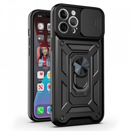 Slide Camera Armor Carcasa pentru Iphone 14 Negru