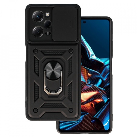 Slide Camera Armor Husa pentru Xiaomi Redmi Note 12 Pro 5G/Poco X5 Pro Black