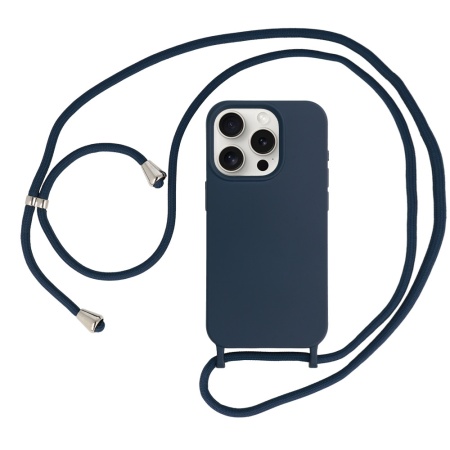 Strap Silicone Case for Iphone 15 Pro design 1 navy