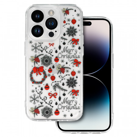 TEL PROTECT Christmas Carcasa pentru Iphone 13 Pro Max Design 5 Clear