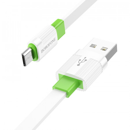 Borofone Cable BX89 Union - USB to Micro USB - 2,4A 1 metre white-green