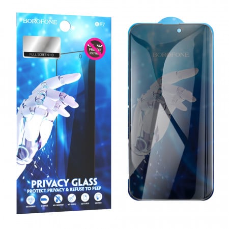 Borofone Sticla Tempered BF7 Diamond Armor Full Screen Anti-spy pentru Iphone 15 - 10 pieces
