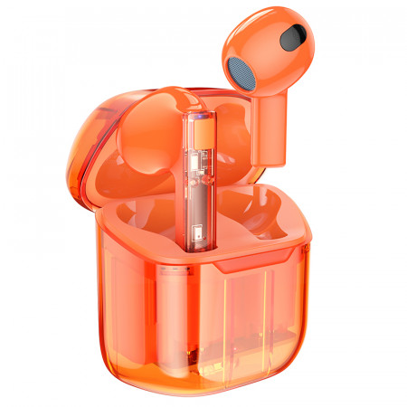 Borofone TWS Albastrutooth Earphones BW23 Crystal Bean transparenta Edition Orange
