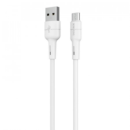 Cablu Borofone BX30 Silicone - USB to Micro USB - 2,4A 1 metre white