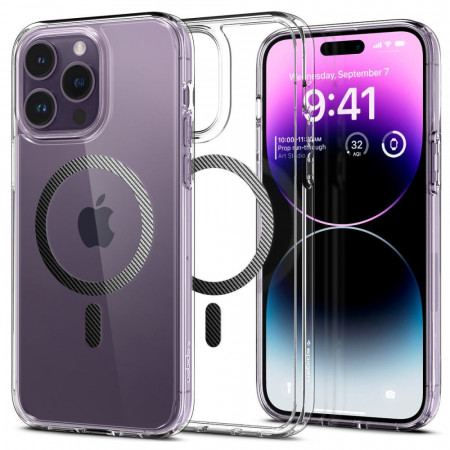 Carcasa SPIGEN Ultra Hybrid Mag Magsafe ACS06578 pentru Iphone 15 Pro Max - Carbon Fiber